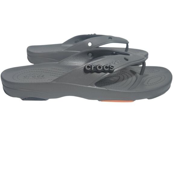 Crocs Classic All Terrain Flip Flop Sandal Gray Men's 9 - Picture 1 of 8